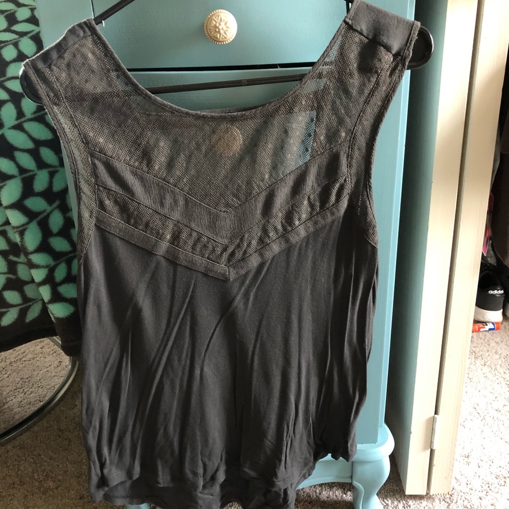 American Eagle sheer top and semi open back top